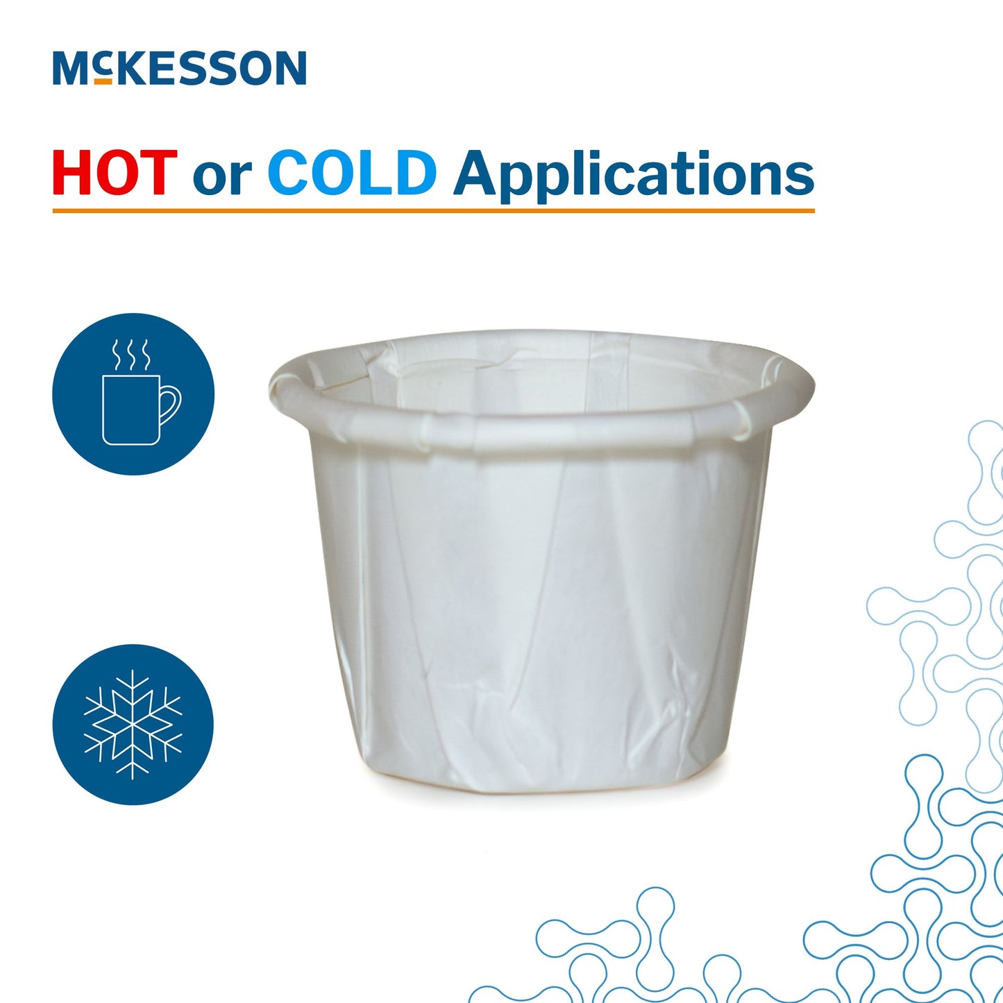 Souffle Cup McKesson 0.5 oz. White Paper Disposable
