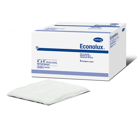 Hartmann 416816 Econolux Gauze Sponge, 4 x 4 Inch, 8-Ply