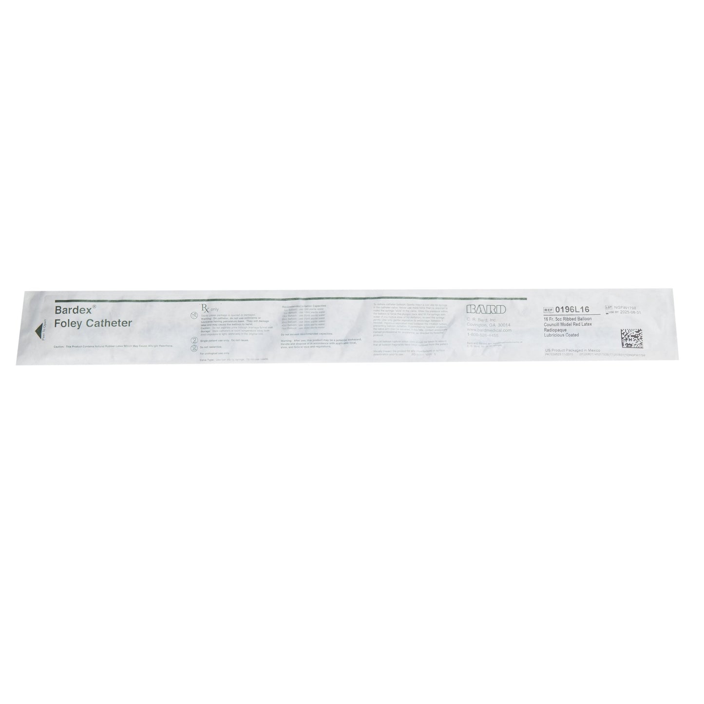 Bardex® Lubricath® Foley Catheter, 16 Fr., Council