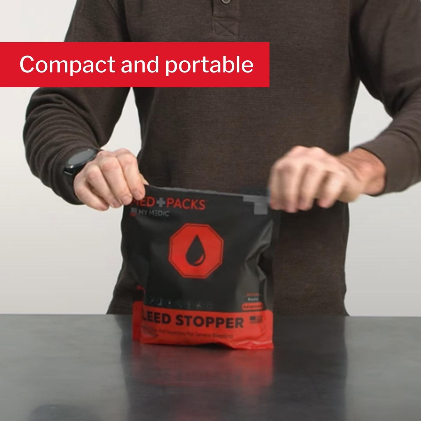 Med Packs™ First Aid Kit to Stop Bleeding – Emergency Supplies in Portable Pouch