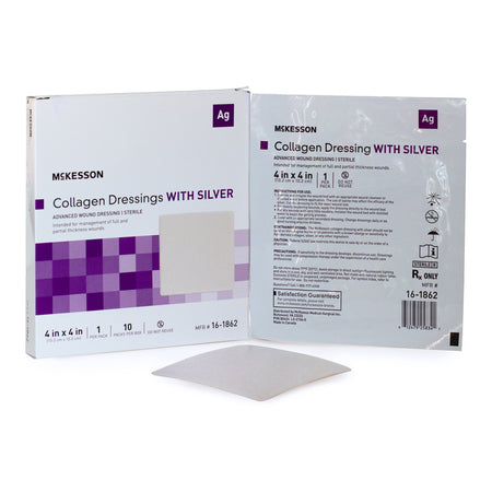 McKesson 16-1862 Silver Collagen Dressing, 4 x 4 Inch