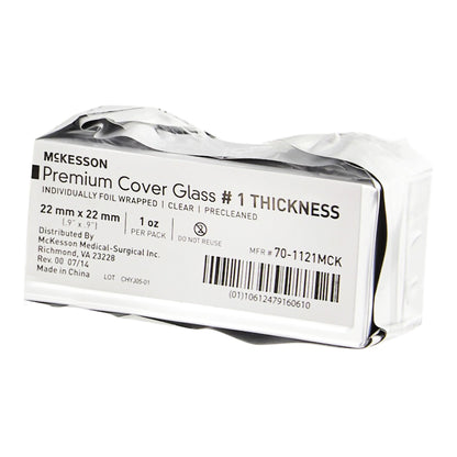 McKesson No. 1 Thickness Cover Glass, 22 x 22 mm
