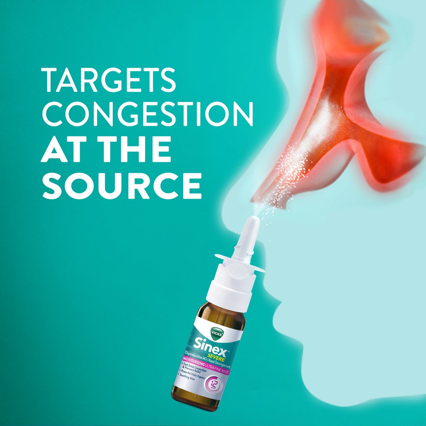Vicks Sinex™ Severe Nasal Decongestant Moisturizing Spray