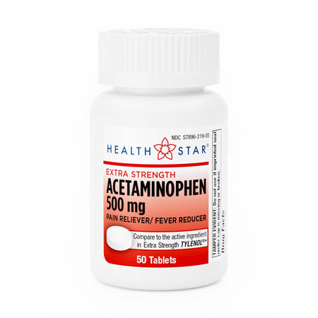 Geri-Care 1191198 Health*Star Extra Strength Acetaminophen Tablets