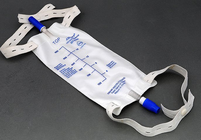 Amsino AMSure® Urinary Leg Bag With Comfort Strap, 900 mL