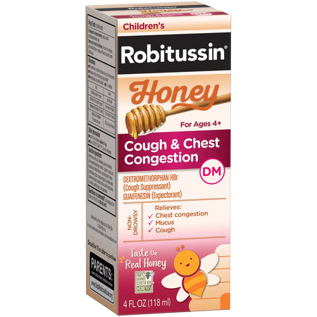 Glaxo Consumer Products 31876012 Robitussin Children's Honey Cough & Chest Congestion DM Liquid