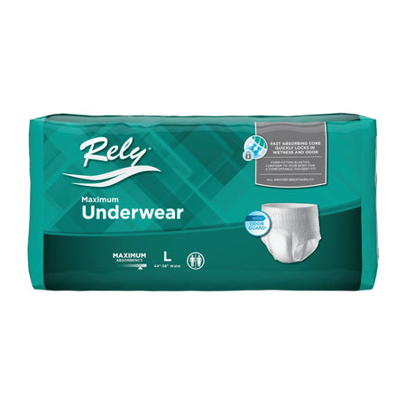 ActivStyle Inc RLYASP120/1 Rely Maximum Absorbent Underwear, Large
