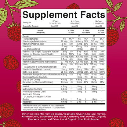 Mary Ruth's™ Liquid Morning Multivitamin, Raspberry Flavor, 30-ounce Bottle
