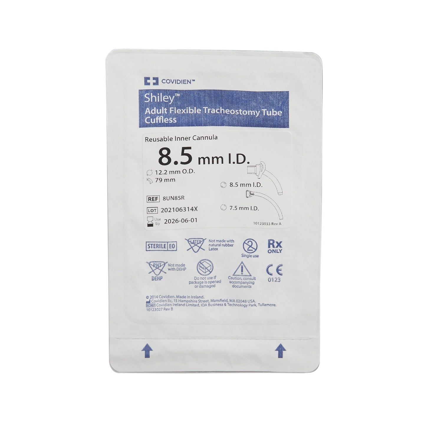 Uncuffed Tracheostomy Tube Shiley™ Reusable IC Size 8.0 Adult