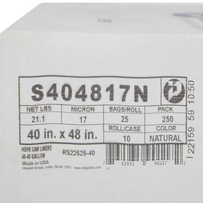 McKesson Extra Heavy Duty Clear Trash Bag, 45 gal, 17 Mic