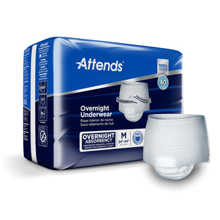 Attends APPNT20 Overnight Underwear with Extended Wear Protection, Medium