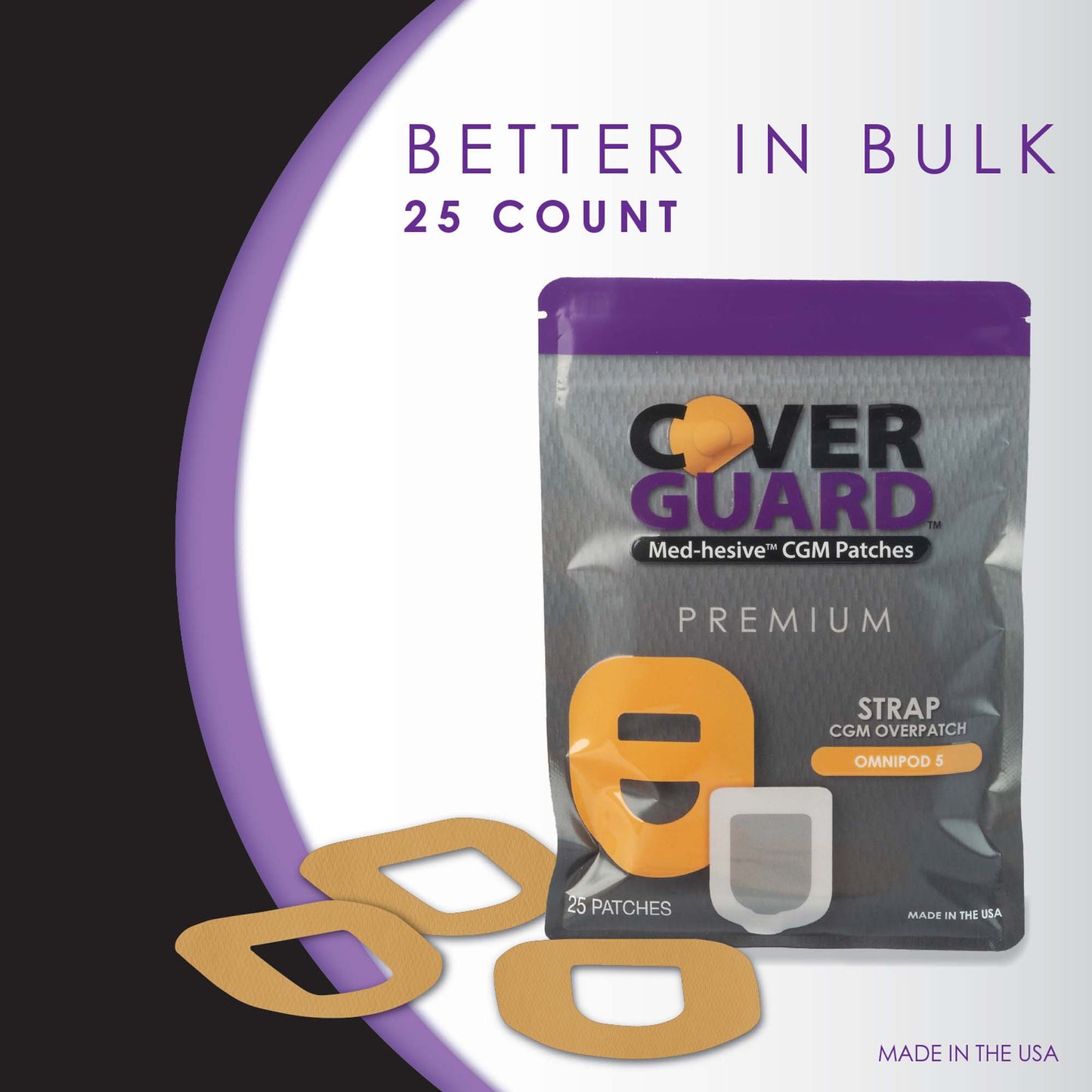 Sensor Overpatch CoverGuard Tan For Omnipod 5 Sensor