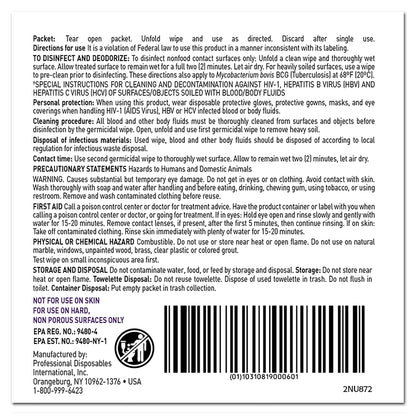 Super Sani-Cloth® Extra Large Germicidal Disinfectant Wipes, Individual Packets