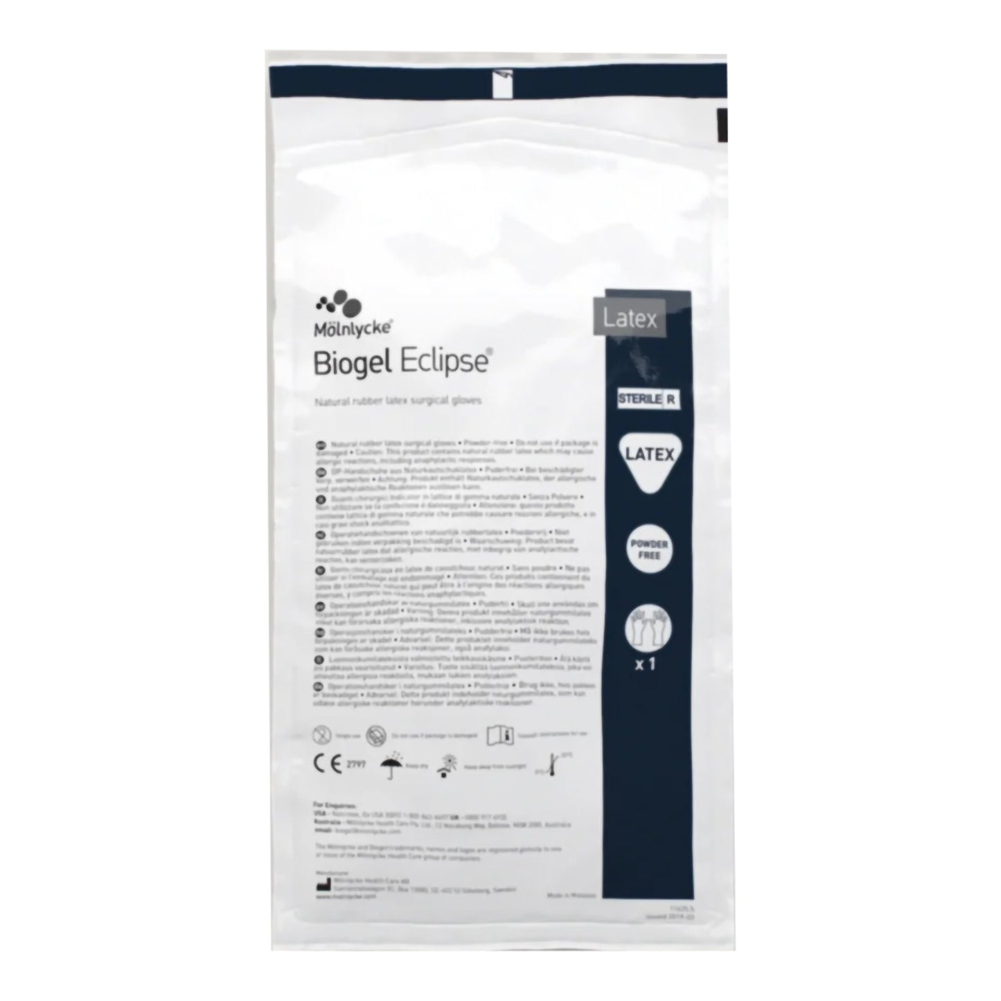 Biogel Eclipse Latex Surgical Glove, Size 6.5, Sterile, Straw Color | Molnlycke 75265