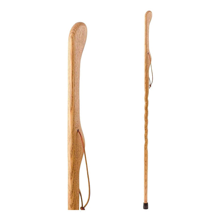 Brazos™ Twisted Oak Hitchhiker Handcrafted Walking Stick, 55-Inch, Tan