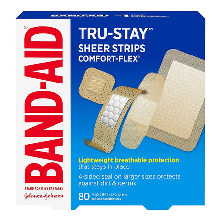 Johnson & Johnson 111713400 Band-Aid Adhesive Strip, Assorted Sizes