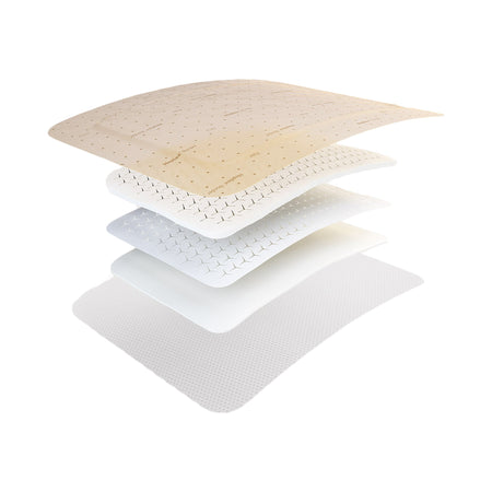 Molnlycke 595400 Mepilex Border Flex Adhesive with Border Foam Dressing, 6 x 6 Inch