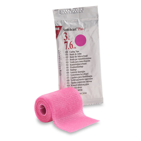 Solventum 82003X 3M Scotchcast Plus Cast Tape, Bright Pink, 3 Inch x 4 Yard