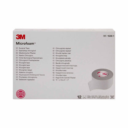 3M™ Microfoam™ Foam / Acrylic Adhesive Medical Tape, 1 Inch x 5-1/2 Yard, White
