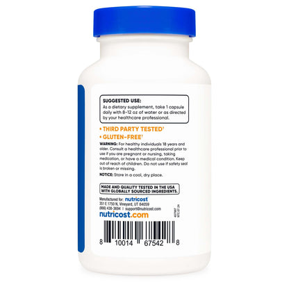 Dietary Supplement nutricost® 300 mg Strength Capsule 120 Per Bottle