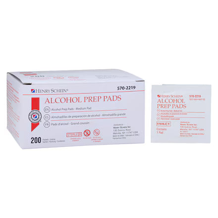 Henry Schein 600-8520 Alcohol Prep pads, Medium, 200/Box by Henry Schein product image - view 2
