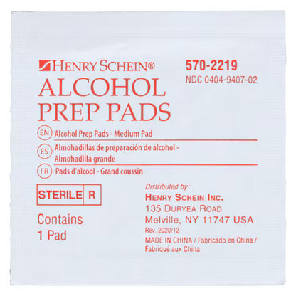 Henry Schein 600-8520 Alcohol Prep pads, Medium, 200/Box by Henry Schein product image - view 3