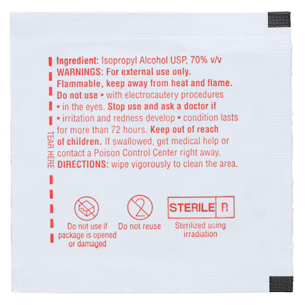 Henry Schein 600-8520 Alcohol Prep pads, Medium, 200/Box by Henry Schein product image - view 4