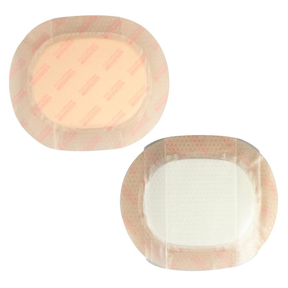 KerraFoam™ Gentle Border Silicone Foam Dressing, 7 x 8 Inch Oval