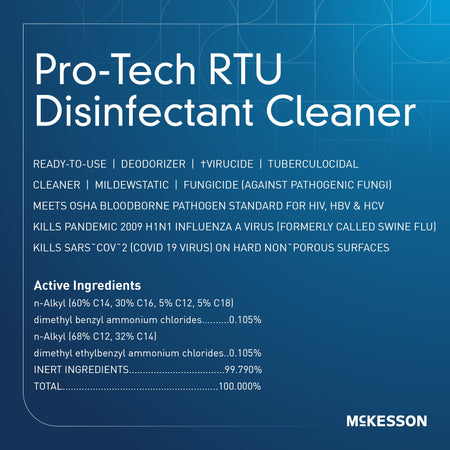McKesson Pro-Tech Surface Disinfectant Cleaner Alcohol-Based Liquid Floral Scent