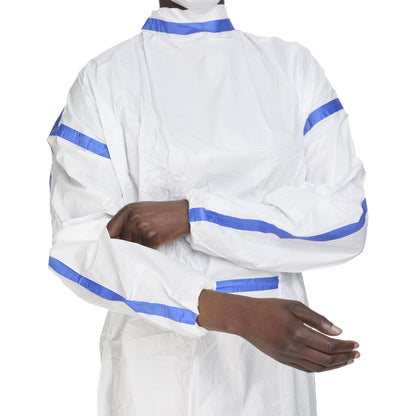 Chemotherapy Procedure Gown One Size Fits Most White Sterile ASTM F739-12 Disposable