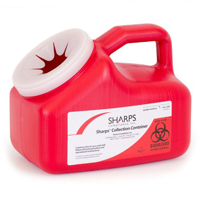 Mail System® Pro-Tec® Mailback Sharps Collector, 1 Gallon, 9 x 6 x 7½ Inch