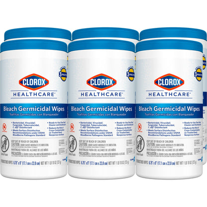 Clorox Healthcare® Bleach Germicidal Wipes, Canister, 70 ct.