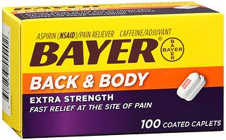 Bayer 1060928 Back & Body Aspirin Pain Relief