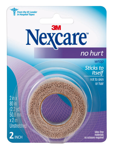 3M NHT-2 Nexcare No Hurt Hypoallergenic Material Medical Tape, 2 x 80 Inch, Tan