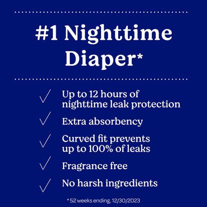 Unisex Baby Diaper Huggies® Overnites Size 7 Disposable Heavy Absorbency