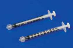 Cardinal 1188100777 Monoject Insulin Syringe, 1 mL, Flat Top Style, Luer Lock Tip
