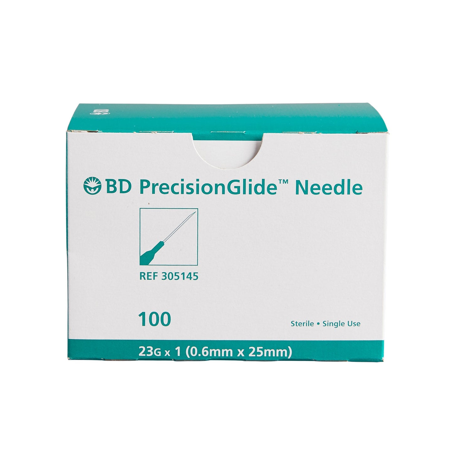 BD 305145 PrecisionGlide Hypodermic Needle, 23 Gauge, 1 Inch Length by BD product image - view 2
