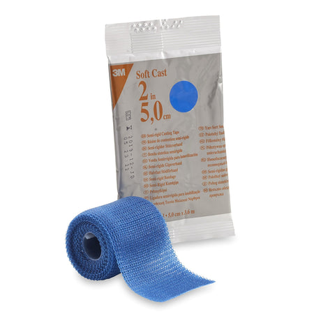 Solventum 447728 3M Scotchcast Soft Cast Cast Tape, 2 Inch x 12 Foot, Blue