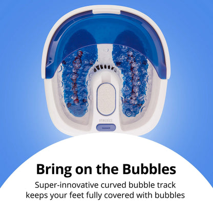 Foot Bath with Heat Boost HoMedics® Bubble Bliss Elite Blue / White Plastic