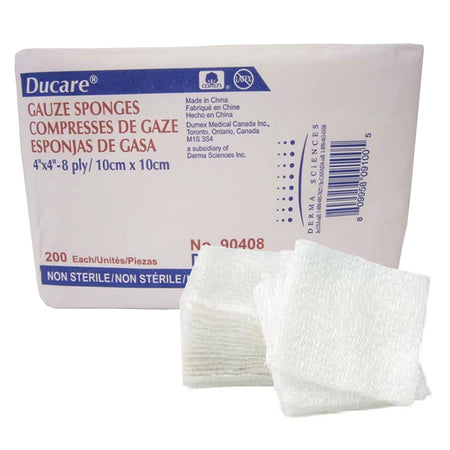 Gentell 90408 Ducare Gauze Sponge, 4 x 4 Inch, 8-Ply
