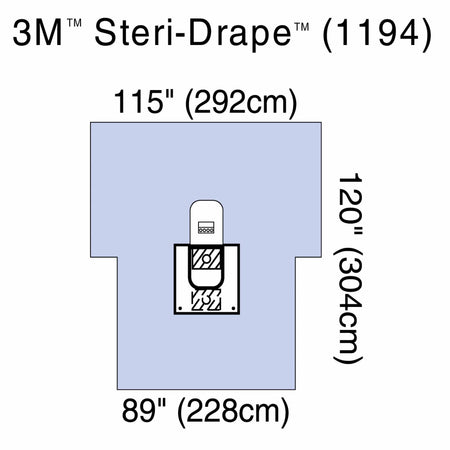 3M 191833 Steri-Drape Sterile Arthroscopy Drape with Pouch, 89 x 125 Inch