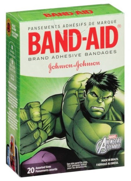 Johnson & Johnson 995076 Band-Aid Kid Design (Avengers) Adhesive Strip, Assorted Sizes
