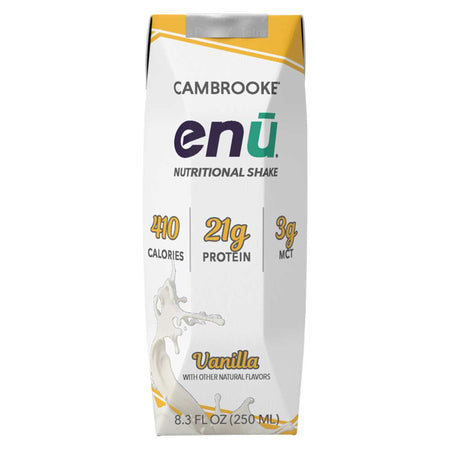 Cambrooke Therapeutics 33242 enu Vanilla Nutritional Shake, 8.5-ounce carton