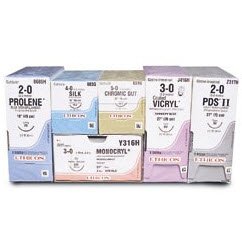 Ethicon J775D Coated Vicryl Polyglactin 910 Absorbable Suture with Needle, Taper Point Braided