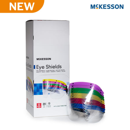 McKesson 242-11000-506 Eye Shield with Dispenser Pre-Assembled Anti-fog / Anti-glare / Anti-static Coating