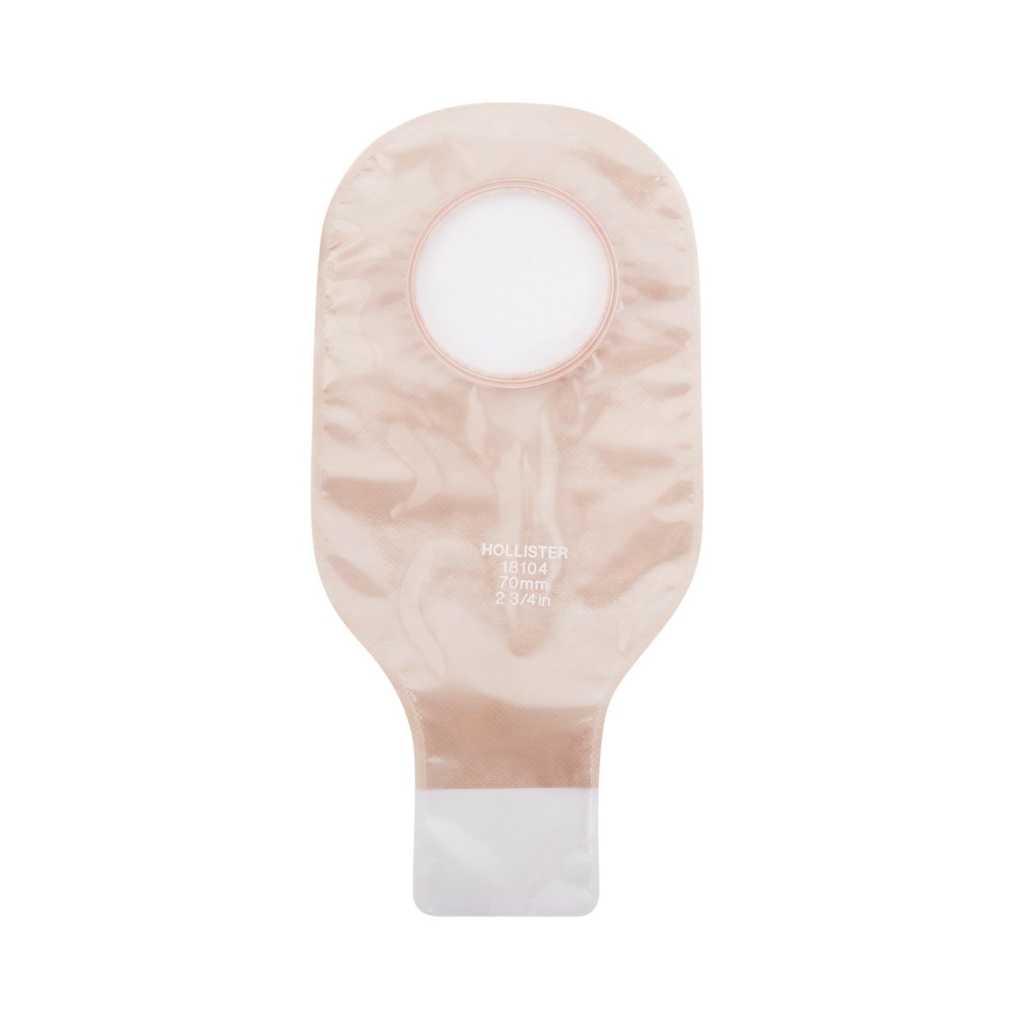 New Image™ Transparent Colostomy Pouch, Pre-cut to Fit 70 mm Stomas, Blue Match