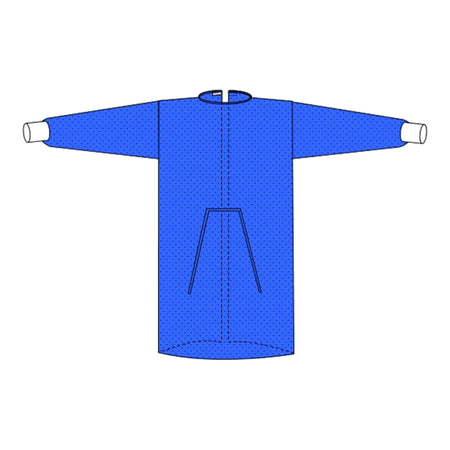 Welmed 9100-215L Protective Procedure Gown Large Blue NonSterile Not Rated Disposable