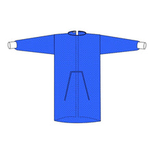 Protective Procedure Gown Welmed Large Blue NonSterile Not Rated Disposable