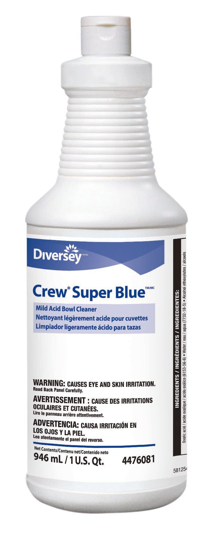 Crew® Super Blue™ Mild Acid Toilet Bowl Cleaner, Citrus Scent, 32 oz.
