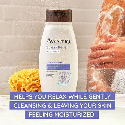 Body Wash Aveeno® Stress Free Liquid 18 oz. Bottle Lavender Scent